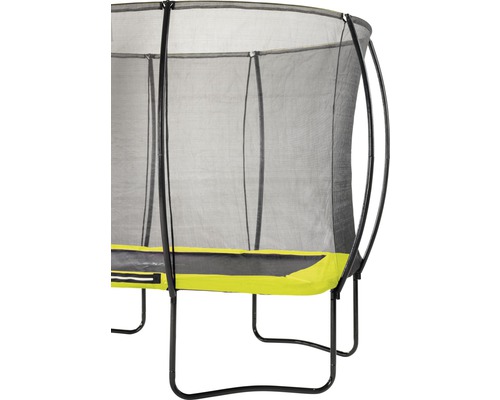 Trädgårdstrampolin med säkerhetsnät