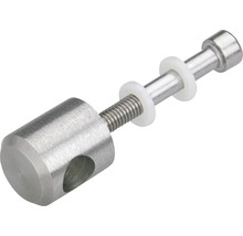 Metallfäste med gänga och plastbrickor