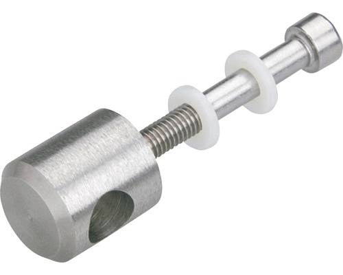 Metallfäste med gänga och plastbrickor