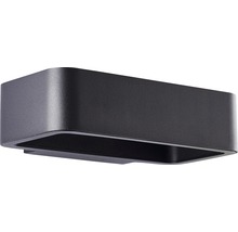 Svart rektangulär vägglampa för utomhusbruk
