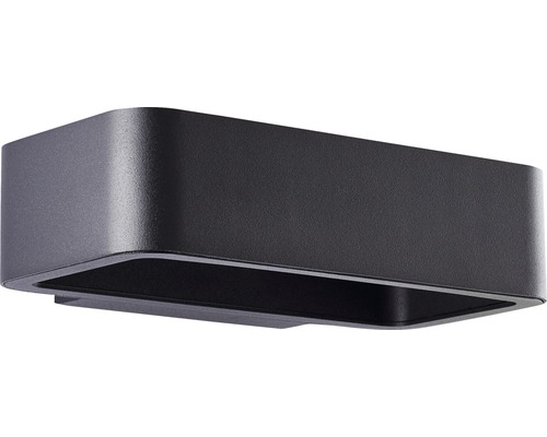 Svart rektangulär vägglampa för utomhusbruk