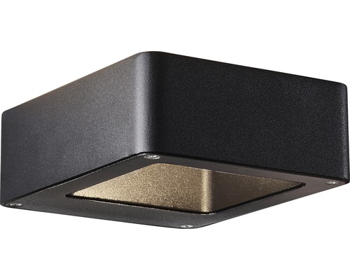 Svart fyrkantig utomhusvägglampa