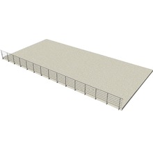 Betongplatta med räcke