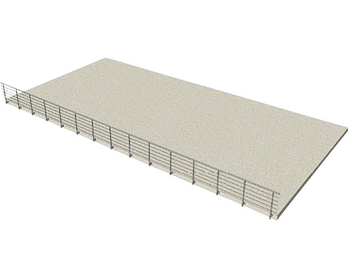 Betongplatta med räcke