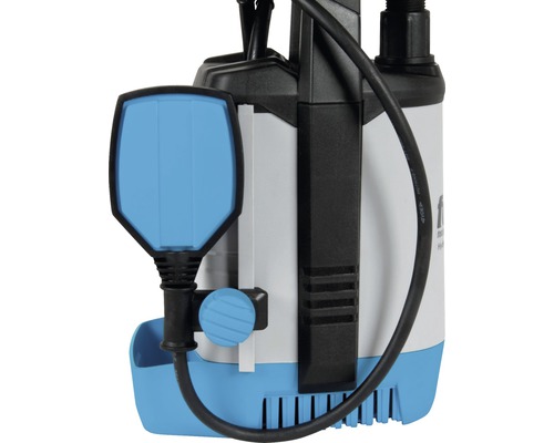 Närbild av en dränkbar pump med flottörbrytare