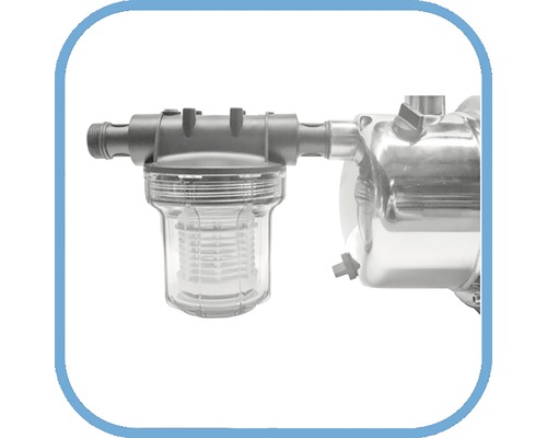 Trädgårdspump med vattenfilter