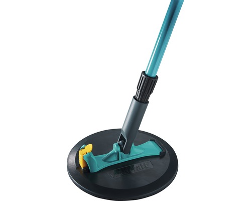 Mopp med rund platta och teleskopstång