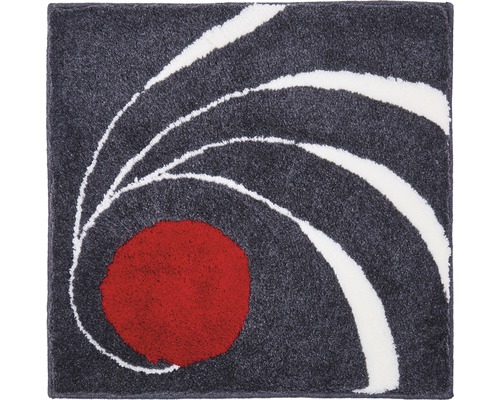 Fyrkantig matta med abstrakt mönster av cirkel och böjda linjer