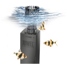Juwel akvariefilter med vatten och fiskar