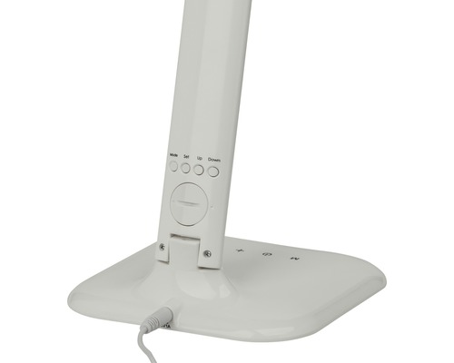 Vit LED-bordslampa med kontrollknappar