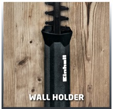 Einhell logotyp vägghållare för trädgårdsredskap