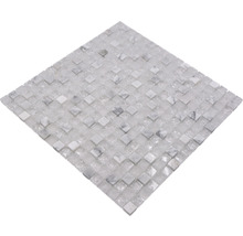 Mosaikplatta av marmor och glas