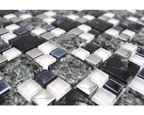 Mosaikplattor med glas- och stenutseende