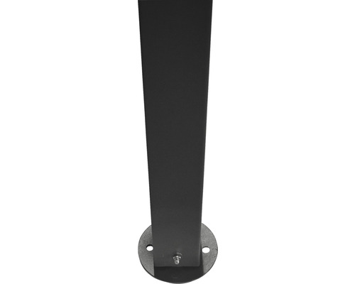 Fyrkantig rörstolpe med fotplatta