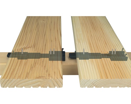 Terrassbrädeskontakt för fastsättning av träplankor