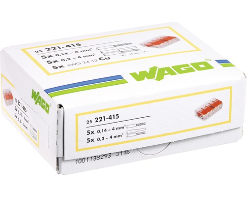 Wago kopplingsklämmor 221-415 i kartong