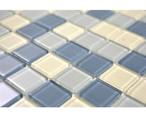 Fyrkantig mosaikplatta av glas