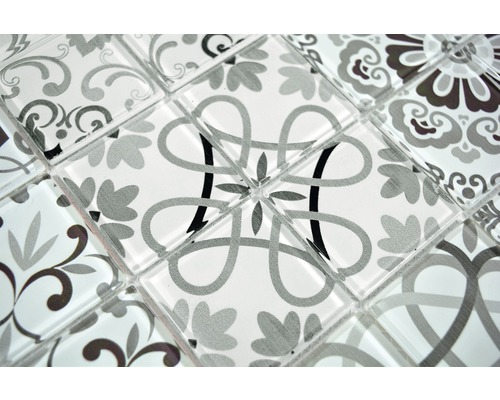 Mosaikplatta med blommönster