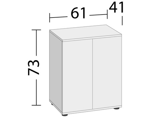 Skåp med måtten 73 x 61 x 41 cm