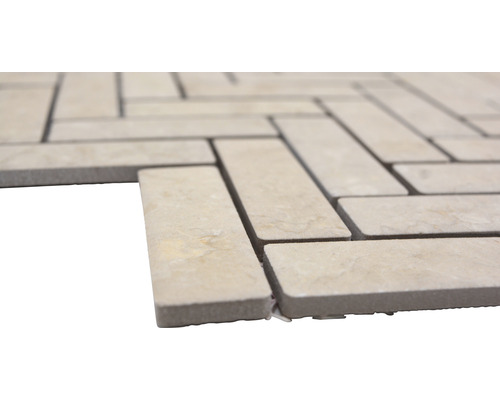 Mosaikplattor i fiskbensmönster