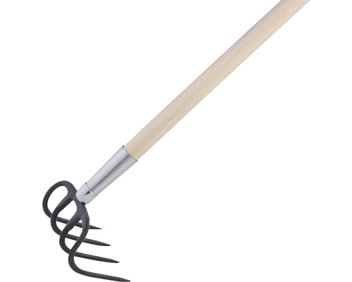 Trädgårdskultivator med trähandtag för jordbearbetning