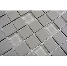 Mosaikplatta av stengods och glas