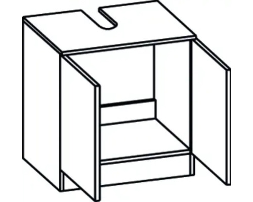 Tvättställsskåp med två dörrar