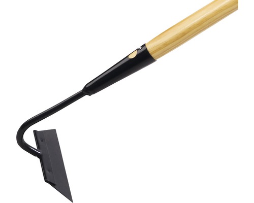 Trädgårdshacka med trähandtag och stålblad