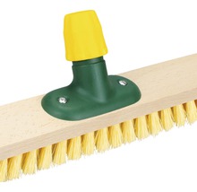 Borste med trästomme och plasthållare