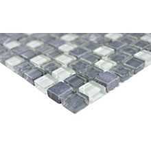 Mosaikplatta av glas och sten