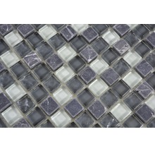 Mosaikplatta av glas och sten