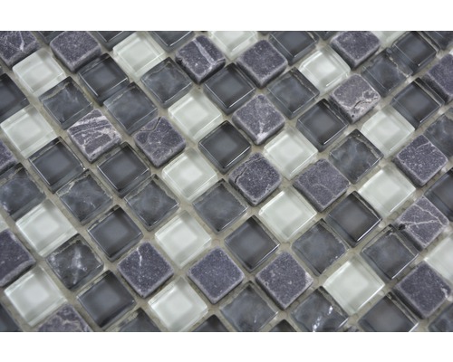 Mosaikplatta av glas och sten