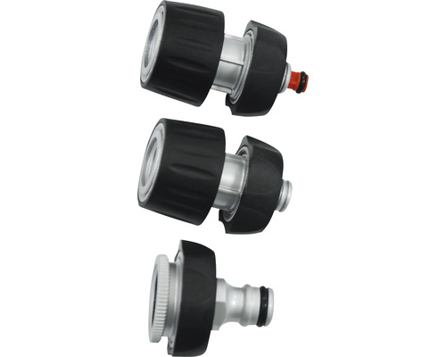 Tre trädgårdskopplingar för trädgårdsbevattning