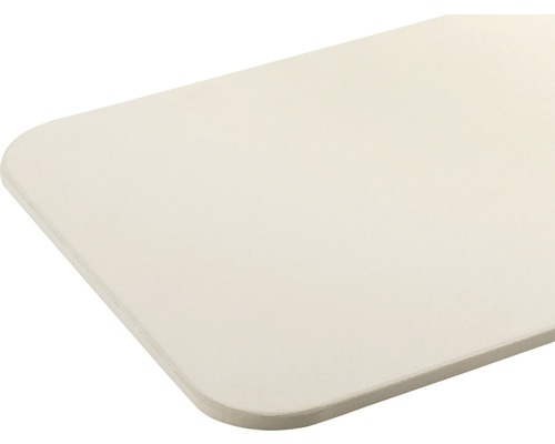 Vit bordsskiva med rundade hörn