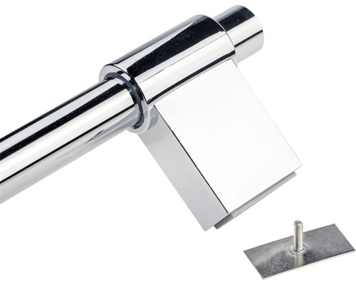 Detaljvy av en handdukshållare med fästmaterial