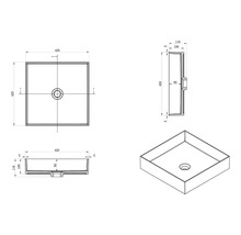 Teknisk ritning av en duschkabin med mått