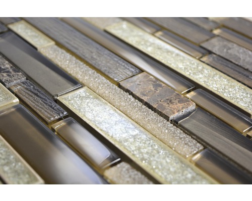 Mosaikplatta med glas- och stenutseende