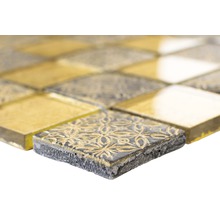 Mosaikplatta med blommönster