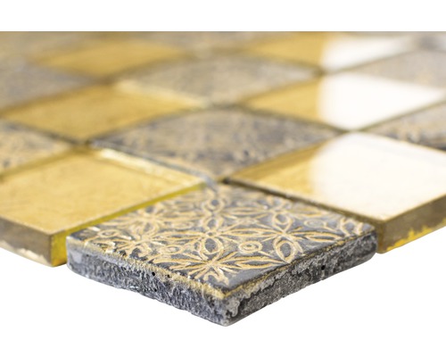 Mosaikplatta med blommönster