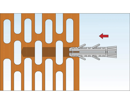Illustration av en plugg i en perforerad sten