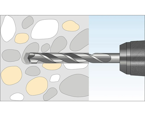 Borrar borrar i en betongvägg