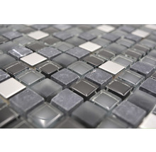Mosaikplattor av glas och sten