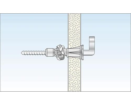 Fäste med skruv i en vägg