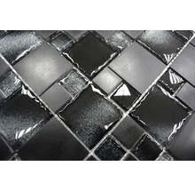 Mosaikplatta med glas- och stenelement