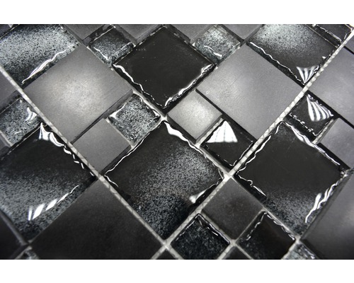 Mosaikplatta med glas- och stenelement