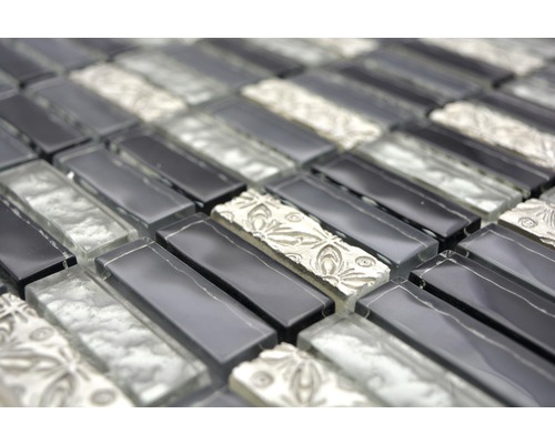 Mosaikplatta med glas och ornament