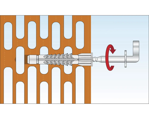 Illustration av en plugg i en hålsten med roterande rörelse
