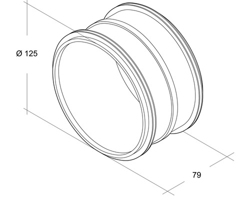 Rörnippel Ø125mm