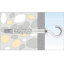 TOX Fasadplugg med krok Pirat Longbird-S, 2 styck