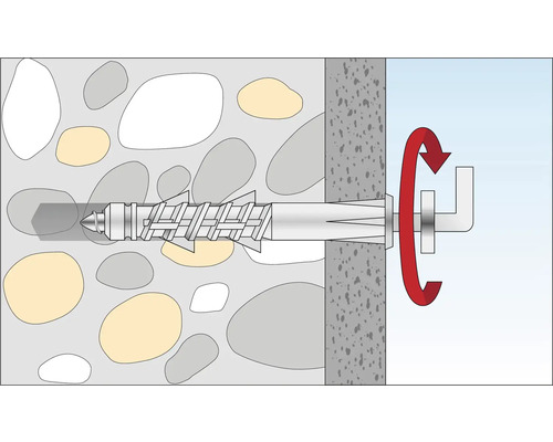 Funktion av en universalplugg i murverk